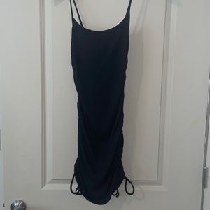 Black dress with ties up the side